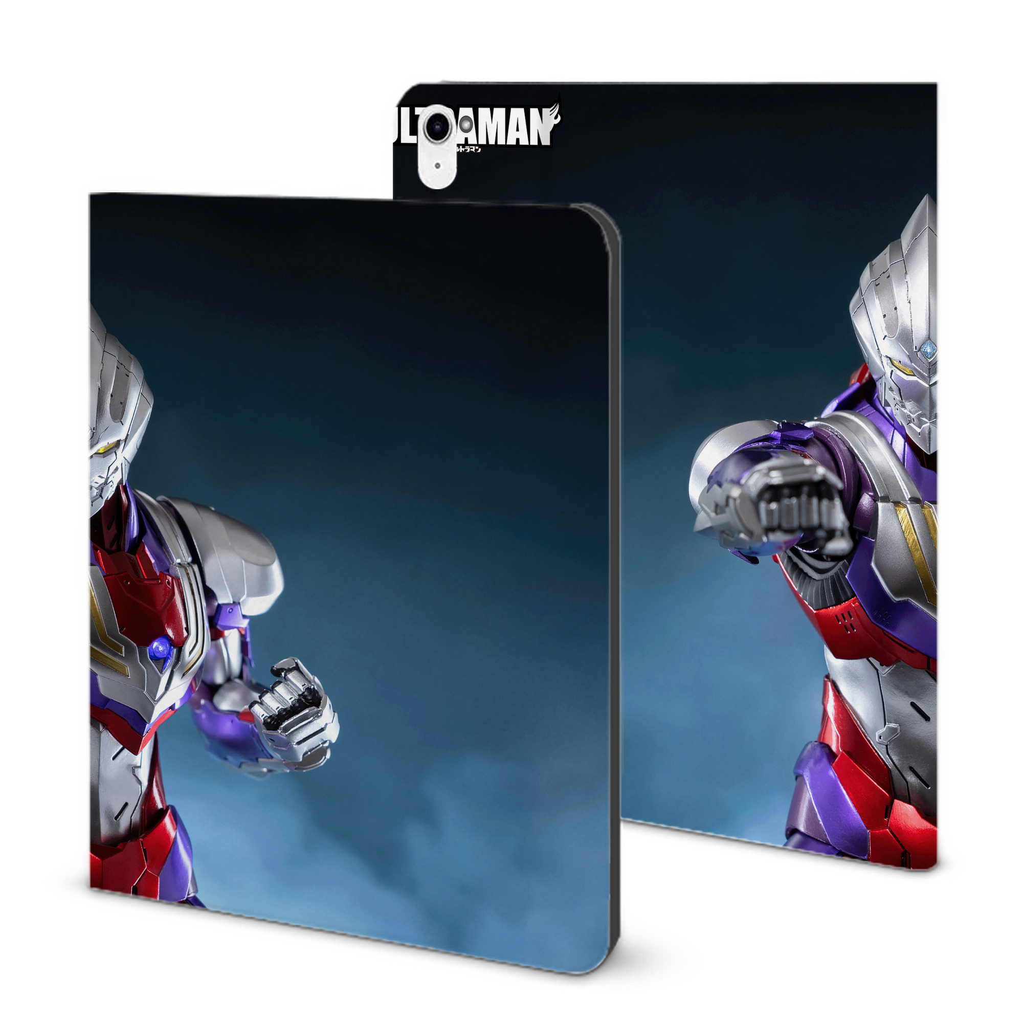 （画像用） ウルトラマン Ultraman IPad ケース ブック型 PUレザー TPU 耐衝撃 軽量 薄型 ペン収納なし 全面保護 IPad 各モデル対応